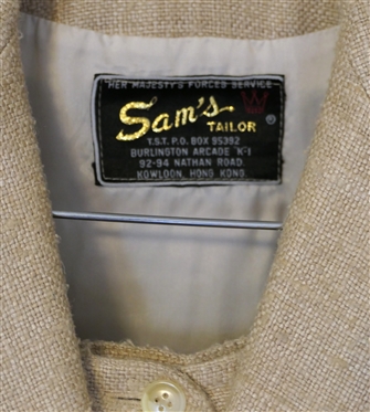 Vintage Christian Brooks Silk Skirt Suit - No Size Tags and Sam''s Tailor - Handmade in Hong Kong - Cream Tweed Skirt Suit - No Size Tag - Both Small 