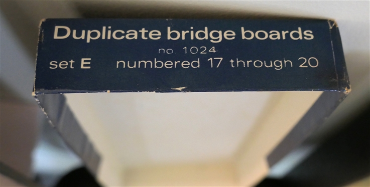 Duplicate Bridge Boards - J-R Official Aluminum - Numbers 1 - 24 