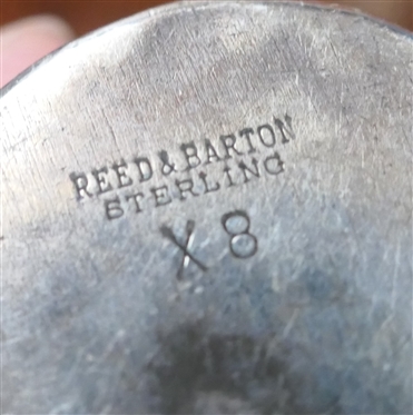Reed & Barton Sterling Silver Shot Glass - Number 8 - Measures 2 1/4 Tall 