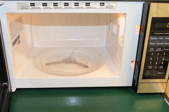 Small GE Stainless Steel Microwave 