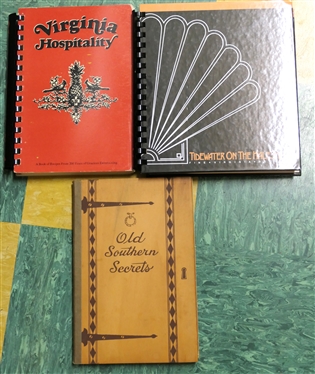 Virginia Hospitality Cookbook, Tidewater On The Half Shell Cookbook and Old Southern Secrets Cook Book 