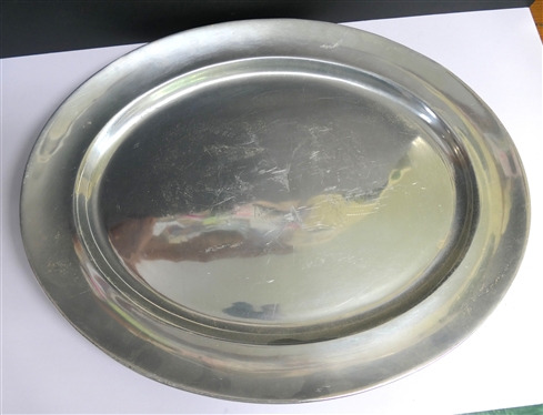 Wilton Large Oval Pewter Platter - Measures 19 1/4 by 15 3/4 