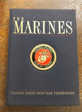 The Marines Marine Corps Heritage Foundation Beaux Arts Edition - Large Presentation Book with Fabric Wrapped Cover - Marine Emblem 
