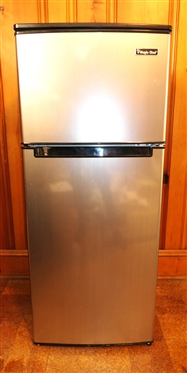 Magic Chef - Small Fridge / Freezer Combination - Stainless Steel Finish - Measures 45 Tall 19 by 19