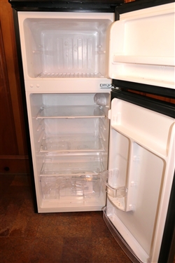 Magic Chef - Small Fridge / Freezer Combination - Stainless Steel Finish - Measures 45 Tall 19 by 19