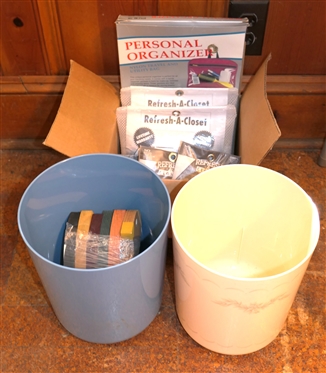 2 Waste Baskets, Personal Organizer, and Refresh A Closet System - All New