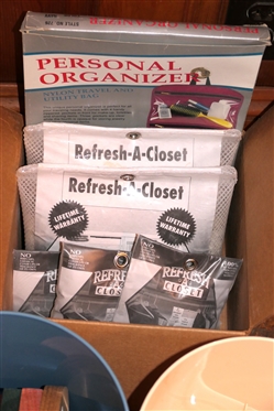 2 Waste Baskets, Personal Organizer, and Refresh A Closet System - All New