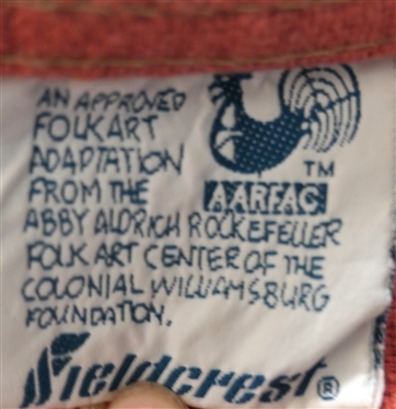 Williamsburg Coverlet by Fieldcrest - An Approved Folk Art Adaptation From The Abby Aldrich Rockefeller Folk Art Center of The Colonial Williamsburg Foundation Red and White in Color - Spread...