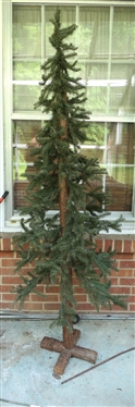 Primitive Style Christmas Tree - Twig Trunk - Tree is 76 Tall 