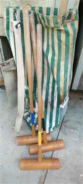 Croquet Set with Mallets, Wickets, and Balls 
