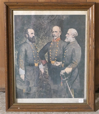Civil war Print in Oak Frame - Frame Measures 23 by 19 