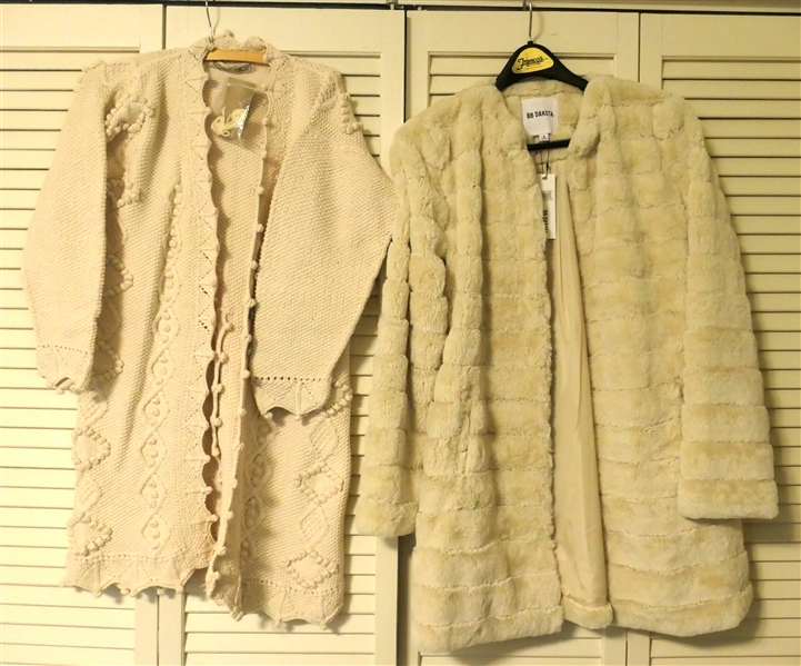 Natural Concept "Mellan" Knit Long Cardigan - Size Small - New with Tags and "B.B. Dakota Faux Fur Cardigan - New with Original Tags - Size Small $158 Original Retail From Nordstrom 