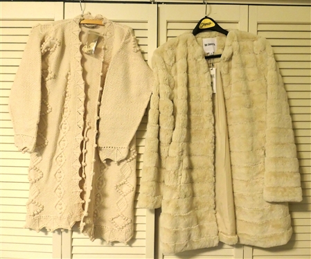 Natural Concept Mellan Knit Long Cardigan - Size Small - New with Tags and B.B. Dakota Faux Fur Cardigan - New with Original Tags - Size Small $158 Original Retail From Nordstrom 