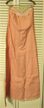 New Old Stock Trivia by Charm of Hollywood  Halter Dress  - Pink with Cream Trim - Size Large 7/8 in Original Gift Box - Never worn 
