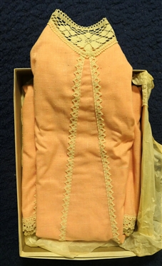 New Old Stock Trivia by Charm of Hollywood  Halter Dress  - Pink with Cream Trim - Size Large 7/8 in Original Gift Box - Never worn 