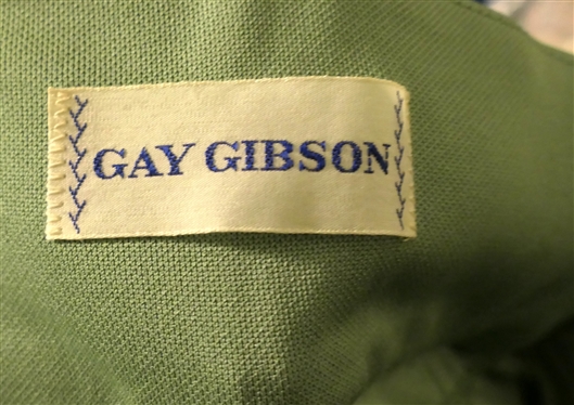 Gay Gibson Sage Green Dress - Vintage New Old Stock in Original Gift Box -No Size Tag Visible