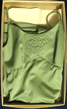 Gay Gibson Sage Green Dress - Vintage New Old Stock in Original Gift Box -No Size Tag Visible