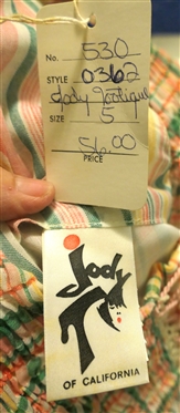 New Old Stock Vintage Jody of California Pink, Green, and Yellow Plaid Maxi Dress with Matching Shawl - Never Worn with Original Gift Box and Tags - Size 5