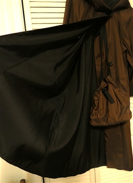 Mycra Pac Now - Reversible Packable Rain Coat with Carrying Bag - Reverses Black to Bronze - Size 0-P