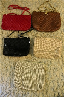5 Mesh Purses - Cream, Black, Beige, Brown, and Red 