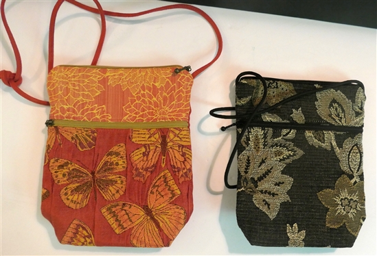 2 Purses  - Maruca - Boulder Colorado Cross Body Tapestry Purses - Both Appear Newby Weston - Woodland Hills California, - Tapestry Purse with Jungle Animals and Danny K - Fine Handcrafted...