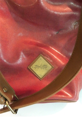 Vintage Perry Ellis Red Leather Bucket Style Bag and Stone Mountain Black Leather Purse