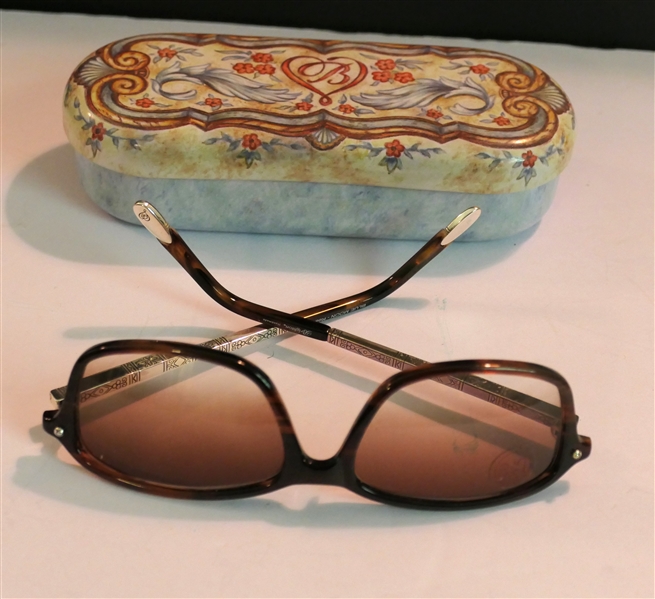 Brighton "Blue Moon" Reader Sunglasses In Tin Case with Never Used with Sticker on Lens 2. 5 Magnification 