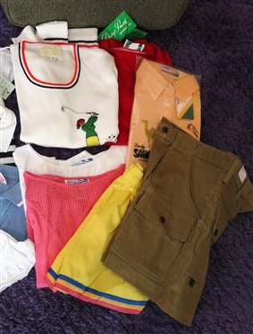 Lot of Vintage Sports Clothing - Sphairistike Tennis Short and Tank - Both New with Tags, Lady Sahara Indian Creek, Dotty Smith, Golf Sweater, Woolrich Corduroy Shorts, Action Scene Tops, Amanda,...