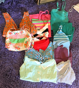Lot of Vintage 1970''s Tank Tops and Tube Tops - SBJ, Sassafras, Arpeja, A de'' Lanths Original, Etc. 