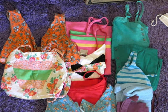 Lot of Vintage 1970''s Tank Tops and Tube Tops - SBJ, Sassafras, Arpeja, A de'' Lanths Original, Etc. 