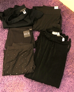 Lot of Black Bottoms - Leggins, Trousers, Skirt - Some New with Tags