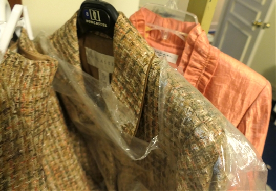 Choice of Clothes on Rack  -Doncaster, Rafael, Liz Claiborne, ECI, Tommy Hilfiger, Ann Taylor, Carlisle, Chicos, Fresh Produce, Liz Wear, Gils, Geoffrey Beene, Habitat- Many New with Tags 