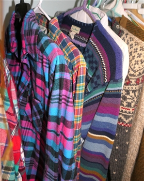 Choice of Clothes in Closet- LL Bean, Liz Wear, Ralph Lauren, Talbots, French Dressing, Doncaster, Lands End, Liz Claiborne, Pacer, Woolrich, Etc. 