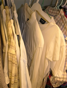 Choice of Clothes in Closet- LL Bean, Liz Wear, Ralph Lauren, Talbots, French Dressing, Doncaster, Lands End, Liz Claiborne, Pacer, Woolrich, Etc. 