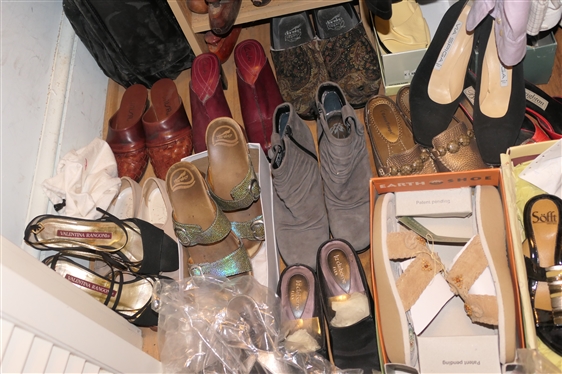 Choice of Shoes - Sizes 6 and 6 1/2 - Brands Include Hey Dudes, Dansko, Vanelli, New Balance, Brighton, Dr. Sholls, Clarks, Sofft, Etienne Aigner, - Dress Shoes, Sandals, Boots, Etc.. 
