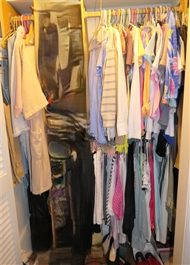 Choice of Clothes in Closet - Ralph Lauren, Talbots, Ann Klein, Liz Sport, Fresh Produce, Life is Good, J Crew, Sporting Team Shirts, Lilly Pulitzer, Chicos, Etc. 