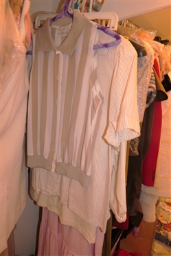 Choice of Clothes in Closet Modern and Vintage - Rising International, Fresh Produce, Multiples, Eddie Bauer, Peters Ashley, Ann Klein, Ralph Lauren, Joan Vass, Jones of New York, Suede Trousers,...