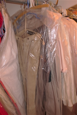 Choice of Clothes in Closet Modern and Vintage - Rising International, Fresh Produce, Multiples, Eddie Bauer, Peters Ashley, Ann Klein, Ralph Lauren, Joan Vass, Jones of New York, Suede Trousers,...