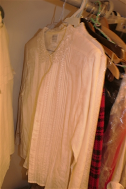 Choice of Clothes in Closet Modern and Vintage - Rising International, Fresh Produce, Multiples, Eddie Bauer, Peters Ashley, Ann Klein, Ralph Lauren, Joan Vass, Jones of New York, Suede Trousers,...