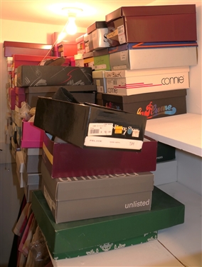 Choice of Shoes in Boxes - Skylights, Vaneli, Connie, Nina, Hush Pullies, Selby, Etienne Angier, Nicole, and Others - 2 Rows Deep 