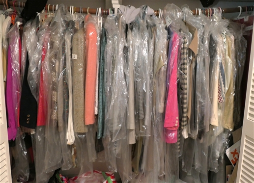 Choice of Clothes in Closet  - Great Vintage Pieces 1980''s & 90''s - Talbots, Liz Wear, Diane Gilman, Ralph Lauren, Jones of New York, Doncaster, Castleberry, Suits, Tanner, Louben, Silks, Lace,...