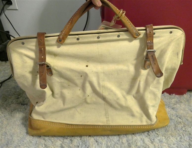 Leather and Canvas Doctors Bag