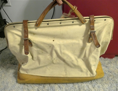 Leather and Canvas Doctor's Bag