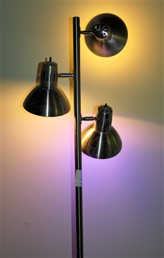 Brushed Nickel 3 Light Floor Lamp with 3 Positionable Lights - Lamp Measures 67 Tall 