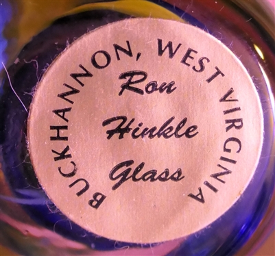 2- Ron Hinkle Glass - Buckhannon, WV Art Glass Tear Drop Kisses - Each Measures 1 3/4 Tall 