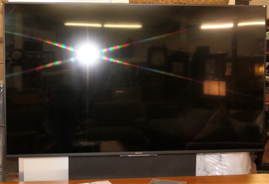Sony Bravia 85 LCD Digital Color TV Attached with Nice TV Stand with AV Compartments - Vented Cabinets & Drawer - TV Has Remote - Cabinet Measures 24 Tall 66 by 22 