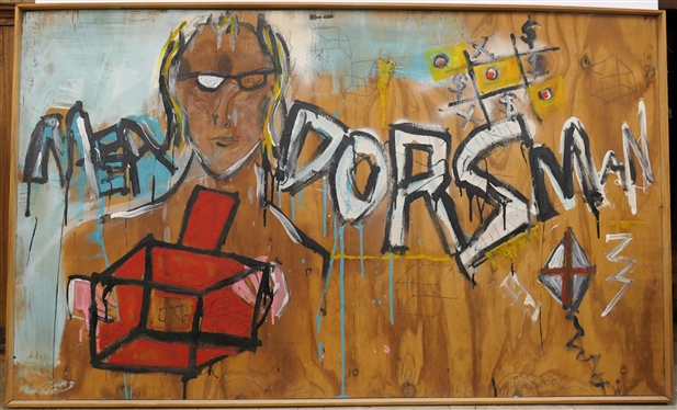 Meadorsman Portrait Painting on Board by Kirkwood - Framed - Board Measures 29 By 48 1/2 