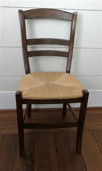 Nice Mahogany Side Chair with Sturdy Rush Seat 