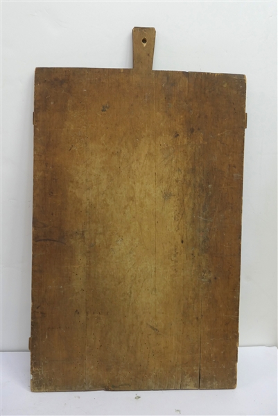 Nice Antique Dough Board / Bread Board Measures 25 1/2" by 15 1/2" - Not Including Handle 