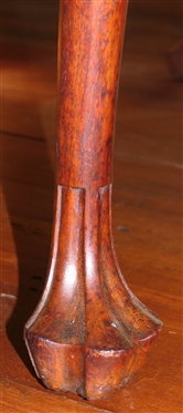 19th Century Walnut Gate Leg Drop Leaf Table - Claw Feet - Pegged Construction - Table Measures 28 3/4 Tall 47 1/2 by 18 -Leaf Measures 17 3/4 - One Leaf is Off and Pictured Separately 